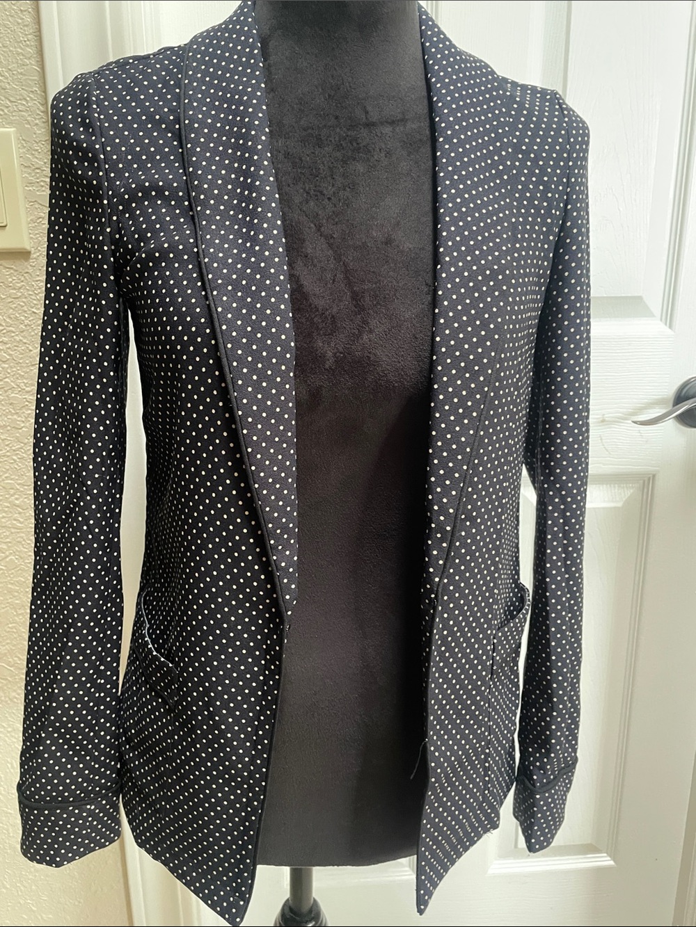 Scotch & Soda Black Polka Dot Blazer Size Small